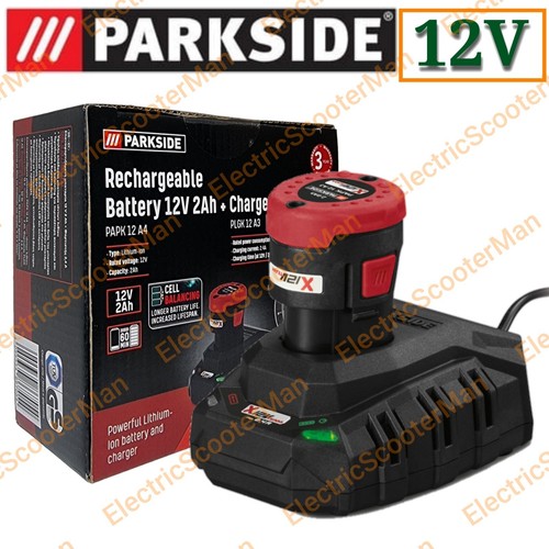 Parkside 12v 2ah - battery, and